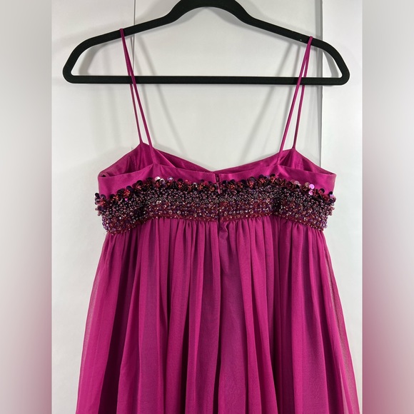 Marc Bouwer Silk/Satin Ombre Chiffon Empire Waist Knee Length Party Dress Size 2 - Picture 4 of 14